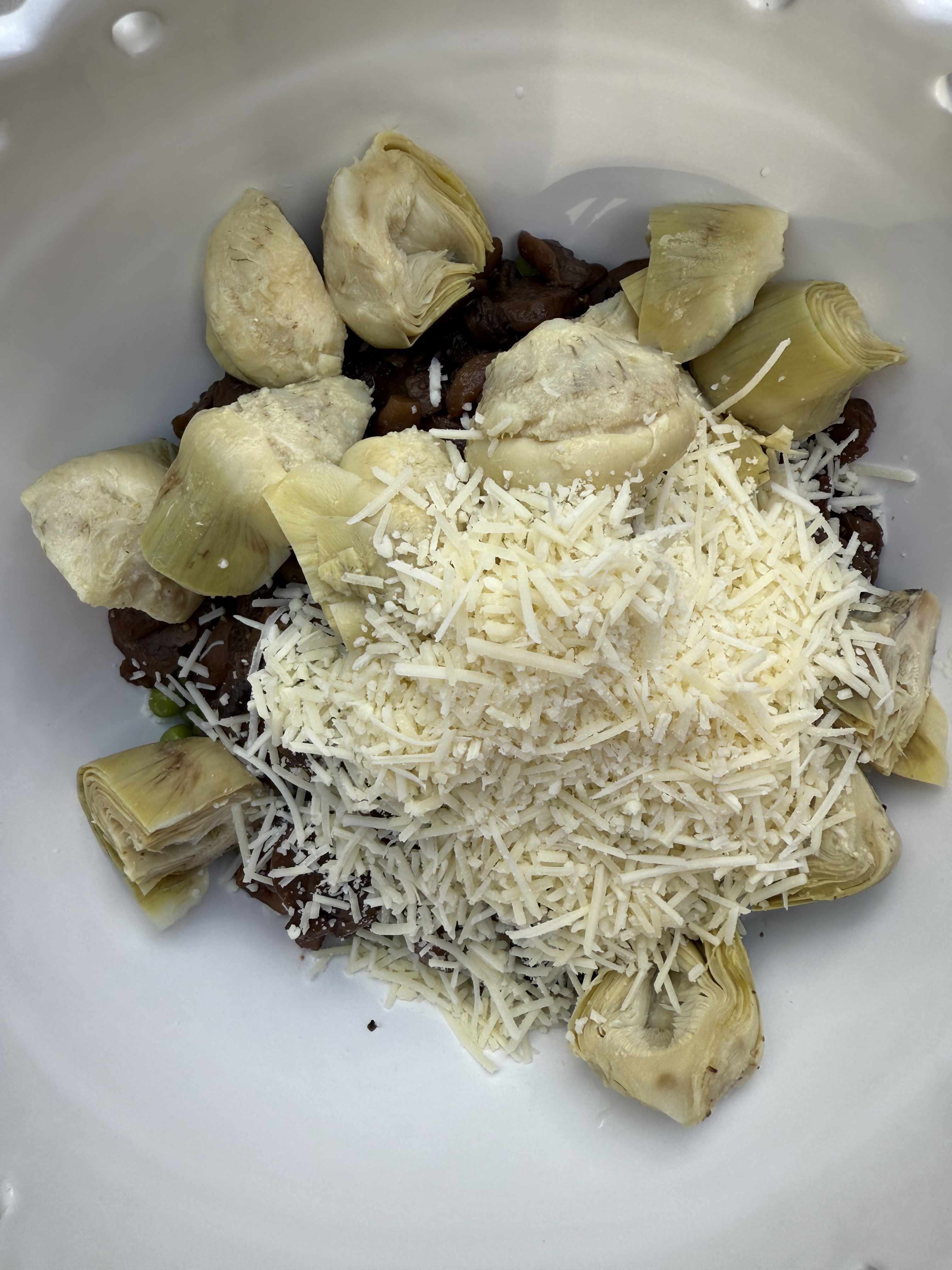 warm salad with peas