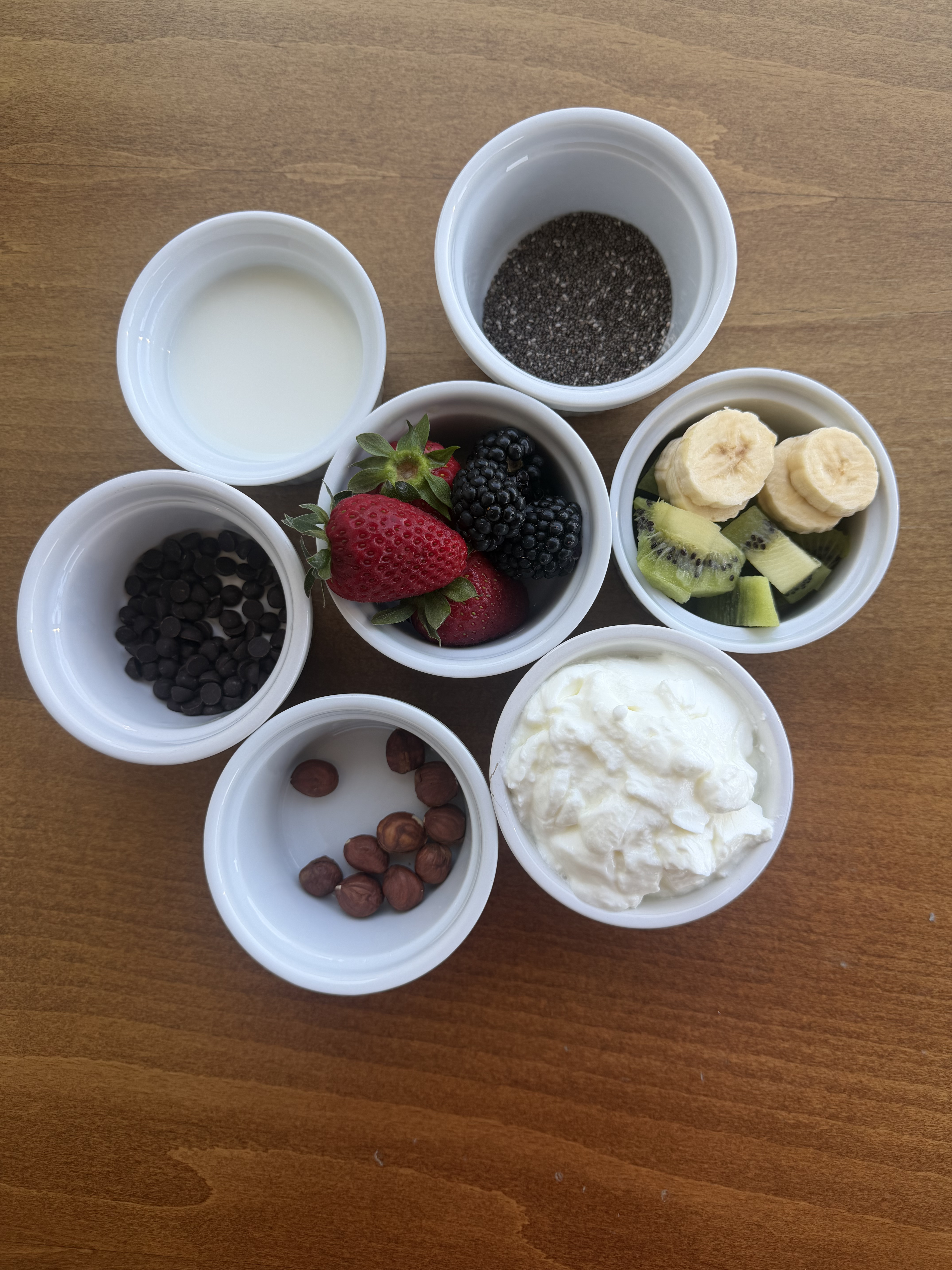 ingredients for yogurt and chia seeds